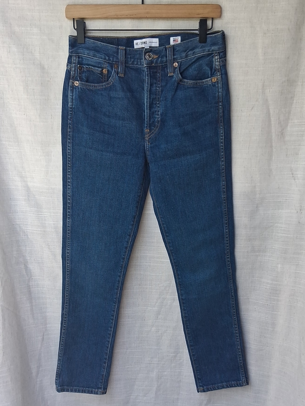 Re/Done Women's Classic Blue Denim Jeans